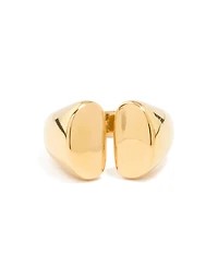 Waterproof Gold Plated Stainless Steel Open Statement Ring