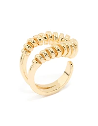 Gold Plated Coil Statement Ring
