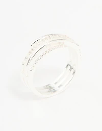 Silver Plated Cubic Zirconia Dainty Wrap Ring