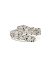 Silver Cubic Zirconia Point Wrap Ring