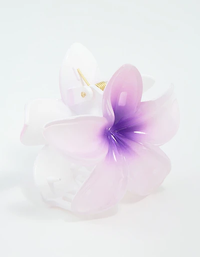 Purple Ombre Pearlised Frangipani Claw Clip