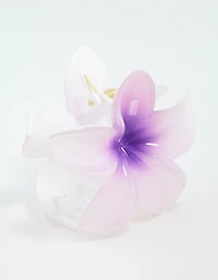 Purple Ombre Pearlised Frangipani Claw Clip