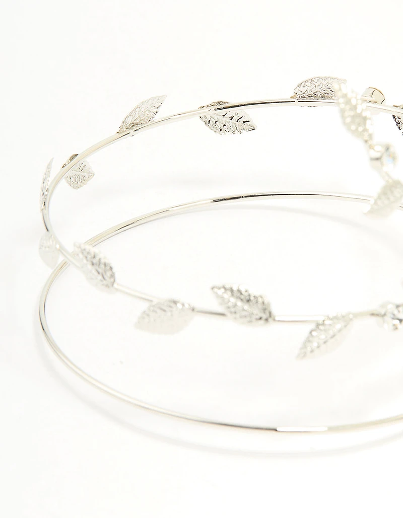 Silver Leaf Wrap Arm Cuff