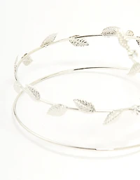 Silver Leaf Wrap Arm Cuff