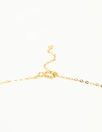 Gold Plated Sterling Silver Cubic Zirconia Pavé Star Necklace