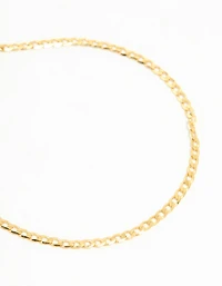 Gold Plated Sterling Silver Curb Chain Mini Bracelet