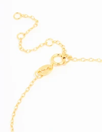 Gold Plated Sterling Silver Cubic Zirconia Infinity & Heart Bracelet