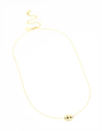 Waterproof Gold Plated Stainless Steel Cubic Zirconia Rondell Necklace