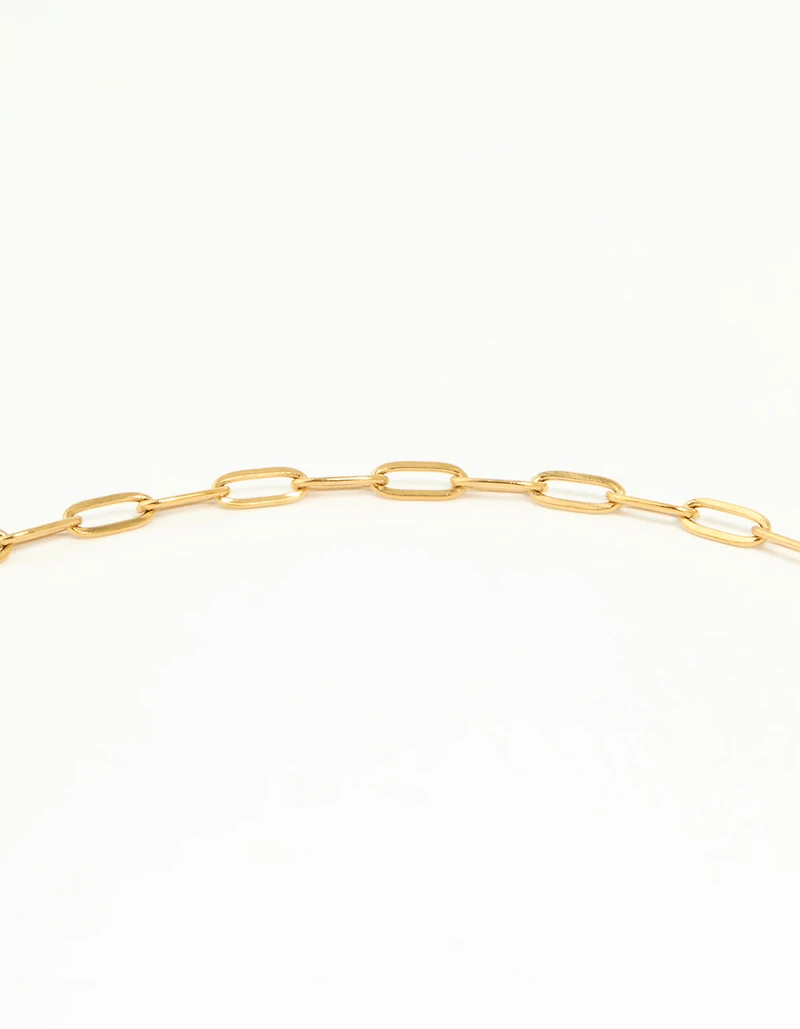Waterproof Gold Plated Stainless Steel Cubic Zirconia T & O Necklace