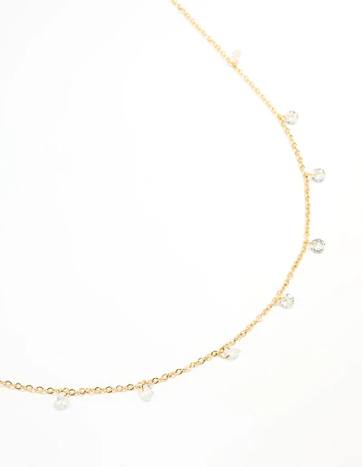 Waterproof Gold Plated Stainless Steel Cubic Zirconia Waist Chain