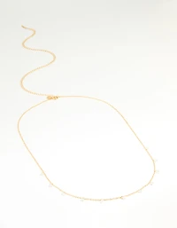 Waterproof Gold Plated Stainless Steel Cubic Zirconia Waist Chain