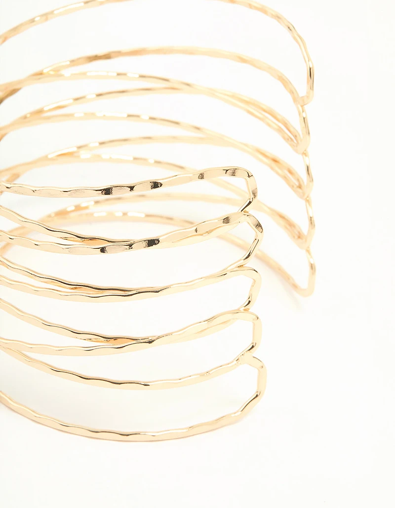Gold Crisscross Arm Cuff