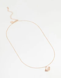 Rose Gold Genuine Shell Planet Pendant Necklace
