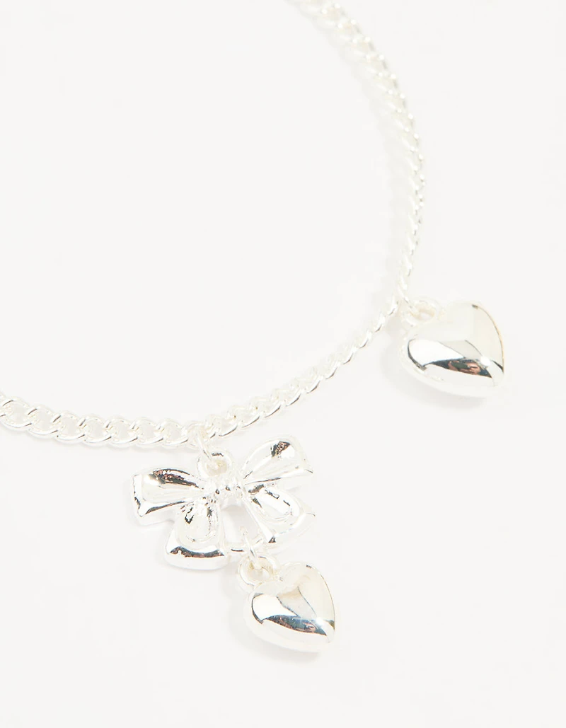 Mixed Metals Bow & Heart Bracelets 2-Pack