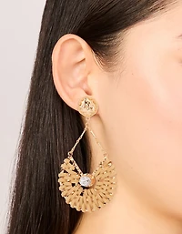 Gold Swing Drop Earrings