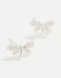 Boucles d’oreilles cubiques en zircone en argent sterling