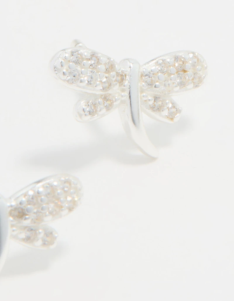 Boucles d’oreilles cubiques en zircone en argent sterling