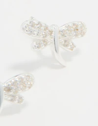 Boucles d’oreilles cubiques en zircone en argent sterling