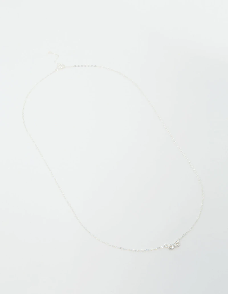 Sterling Silver Cubic Zirconia Infinity Necklace