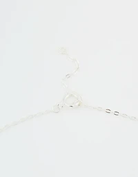 Sterling Silver Cubic Zirconia Infinity Necklace