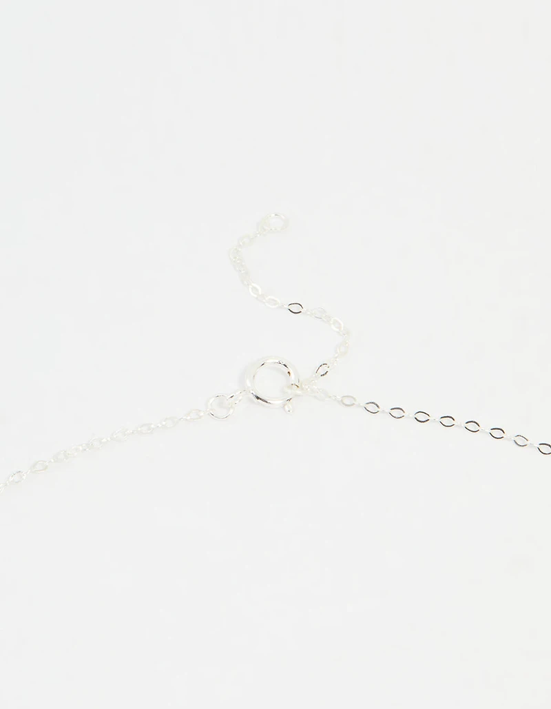Sterling Silver Cubic Zirconia Drop Necklace