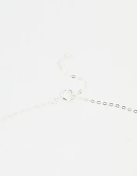 Sterling Silver Cubic Zirconia Drop Necklace