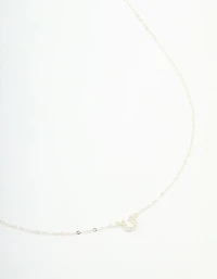 Sterling Silver Cubic Zirconia Horseshoe Necklace