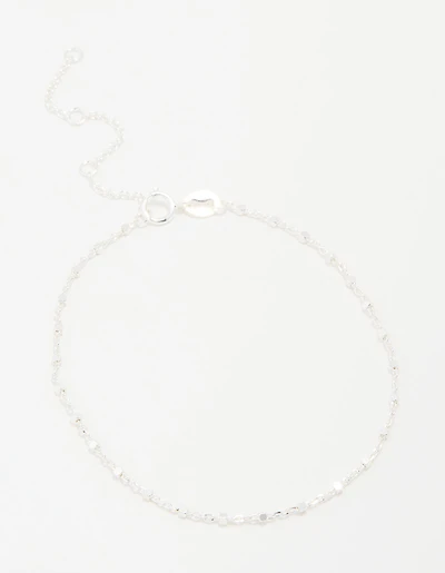 Bracelet chaîne en cube en argent sterling