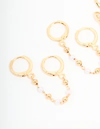 Pack de breloques dorées papillon et cœur