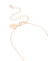 Kids Rose Gold Butterfly Heart Big & Little Sister Necklaces 2-Pack