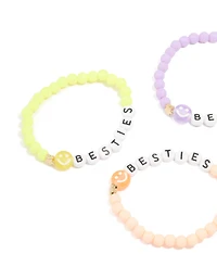 Kids Beaded Smiley Besties Bracelets 5-Pack