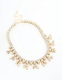 Gold Diamante Reversible Necklace