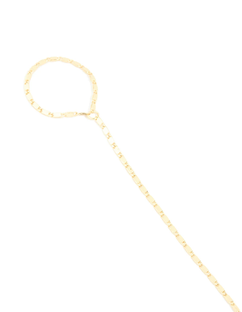 Gold Plated Plain Chain Hand Chain