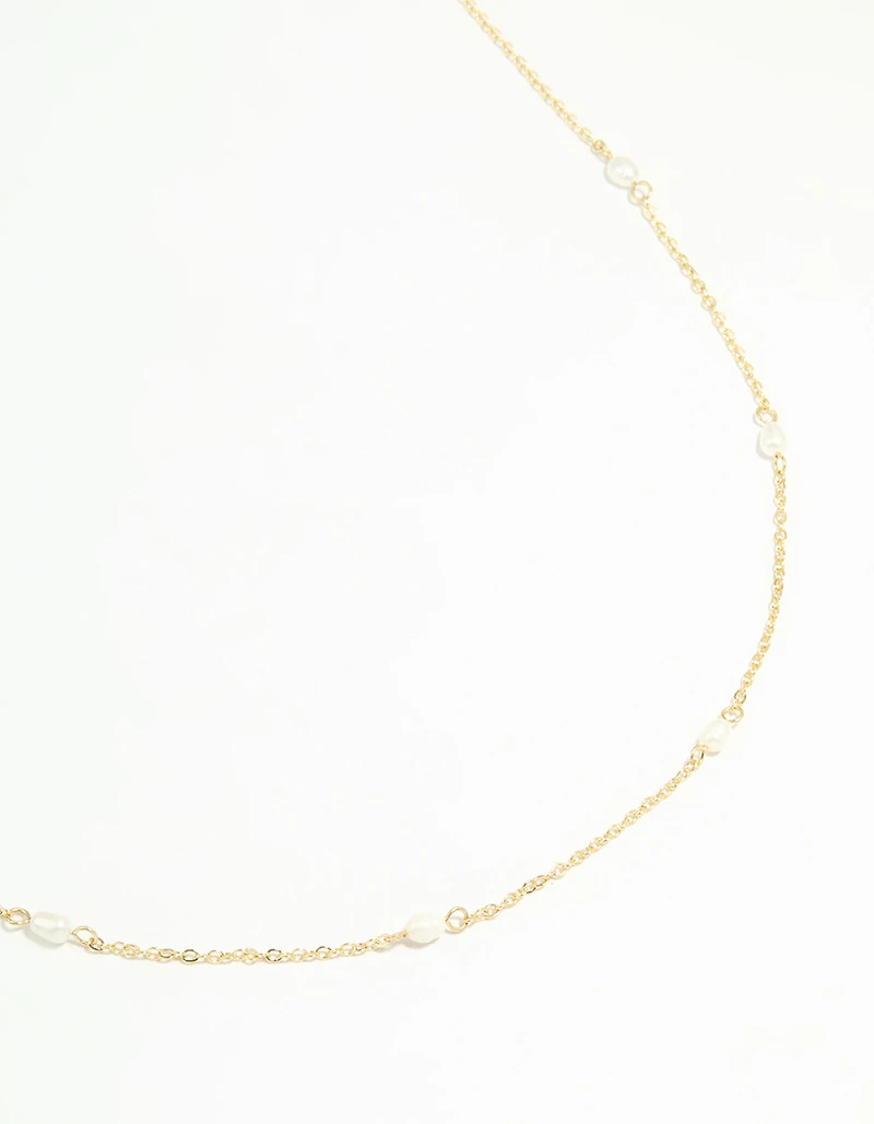 Gold Plated Freshwater Pearl Waist Chain