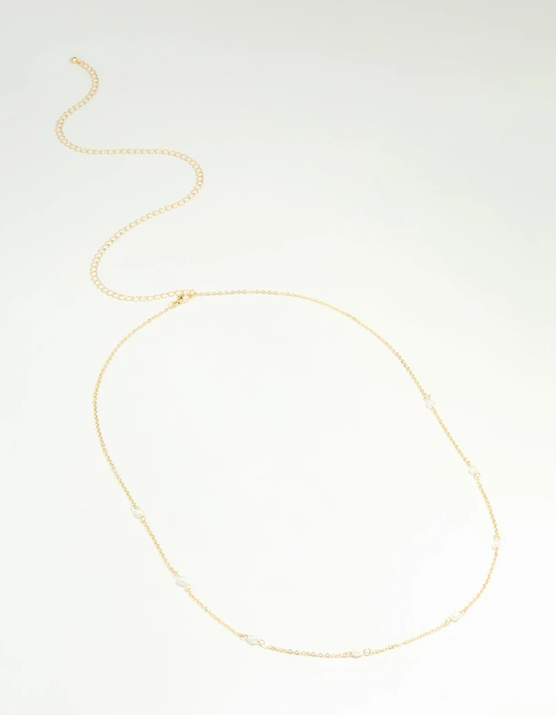 Gold Plated Freshwater Pearl Waist Chain