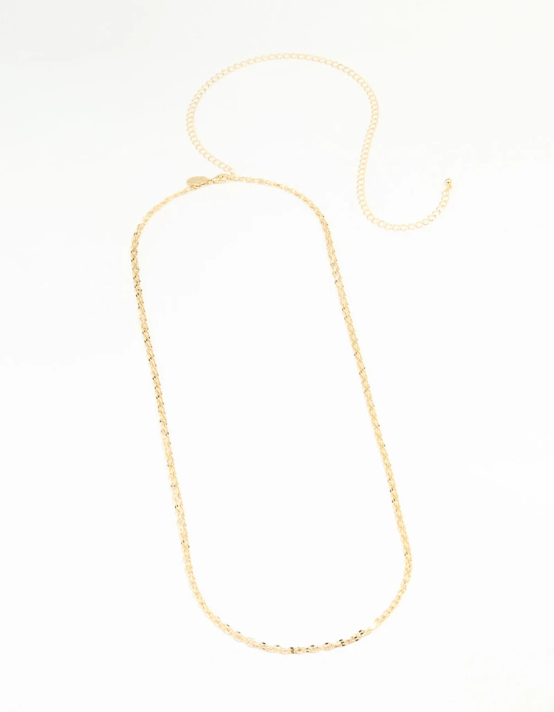 Gold Plated Plain Chain Waist Chain