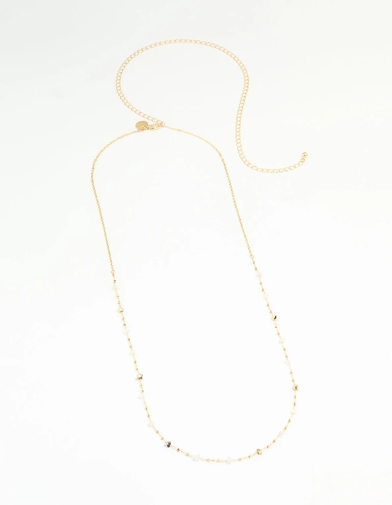 Gold Plated Semi Precious Stone Waist Chain