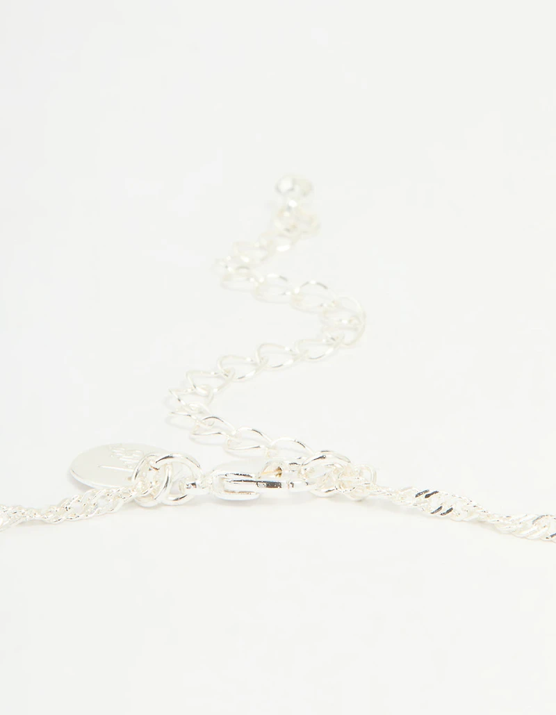 Silver Plated Letter K Heart Locket Necklace