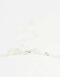 Silver Plated Letter K Heart Locket Necklace
