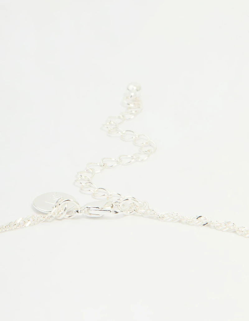 Silver Plated Letter A Heart Locket Necklace