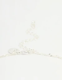 Silver Plated Letter A Heart Locket Necklace