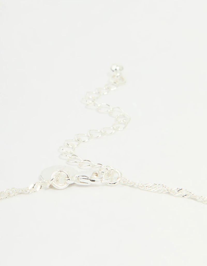 Silver Plated Letter M Heart Locket Necklace
