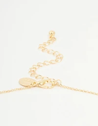 Gold Plated Cubic Zirconia Cancer Circle Necklace