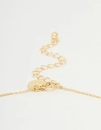 Collier cubique en zircone plaqué or en cercle Scorpion