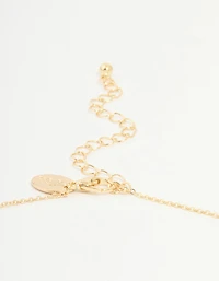 Gold Plated Cubic Zirconia Sagittarius Circle Necklace