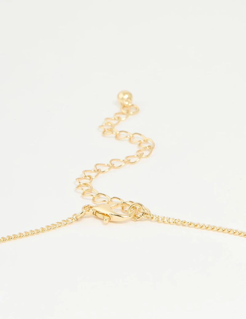Gold Plated Genuine Shell Letter J Flower Petal Necklace