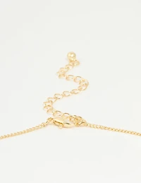 Gold Plated Genuine Shell Letter J Flower Petal Necklace