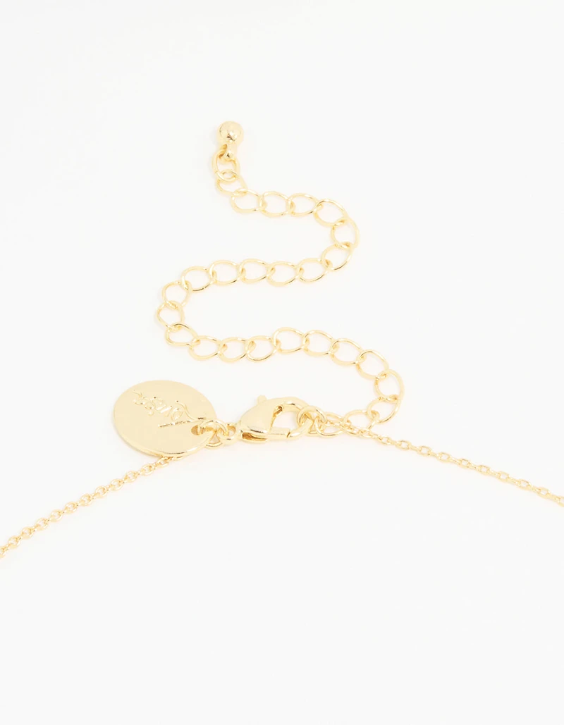 Gold Plated Bubble Leo Pendant Necklace