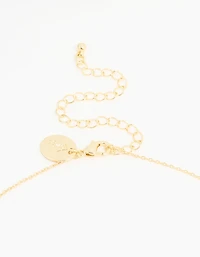 Gold Plated Bubble Leo Pendant Necklace