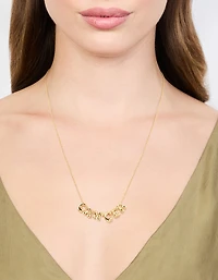 Gold Plated Bubble Cancer Pendant Necklace